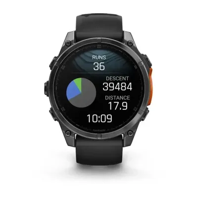 Смарт-годинник Garmin Fenix 8 – 47 мм, AMOLED, сланцево-сірий з чорним силіконовим ремінцем - 8 - Robinzon.ua