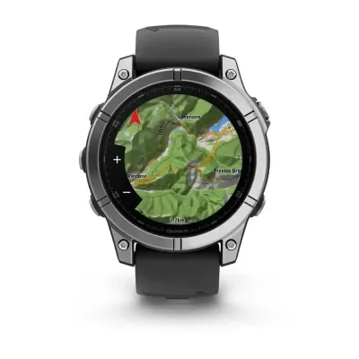 Смарт-годинник Garmin Fenix E – 47 мм, AMOLED, нержавіюча сталь з чорним силіконовим ремінцем - 6 - Robinzon.ua