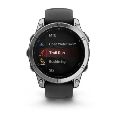 Смарт-годинник Garmin Fenix E – 47 мм, AMOLED, нержавіюча сталь з чорним силіконовим ремінцем - 8 - Robinzon.ua