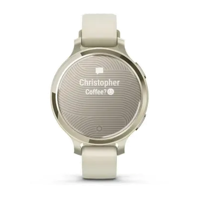 Смарт-годинник Garmin Lily 2 Active у кольорі місячне золото із силіконовим ремінцем кольору слонової кістки - 4 - Robinzon.ua