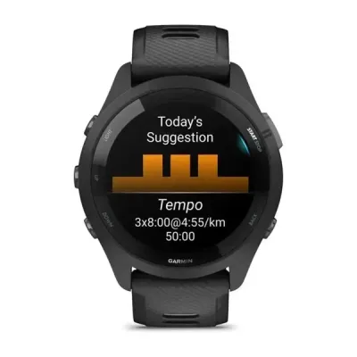 Смарт-годинник Garmin Forerunner 265 з чорними безелем і корпусом та чорно-сірим силіконовим ремінцем - 3 Смарт-годинник Garmin Forerunner 265 з чорними безелем і корпусом та чорно-сірим силіконовим ремінцем - 3 - Robinzon.ua