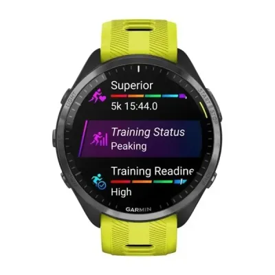 Смарт-годинник Garmin Forerunner 965 з карбоново-сірим титановим безелем, чорним корпусом та жовтим силіконовим ремінцем - 1 Смарт-годинник Garmin Forerunner 965 з карбоново-сірим титановим безелем, чорним корпусом та жовтим силіконовим ремінцем - 1 - Robinzon.ua