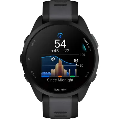 Смарт-годинник Garmin Forerunner 165, чорний/сланцево-сірий силіконовий ремінець - 4 Смарт-годинник Garmin Forerunner 165, чорний/сланцево-сірий силіконовий ремінець - 4 - Robinzon.ua