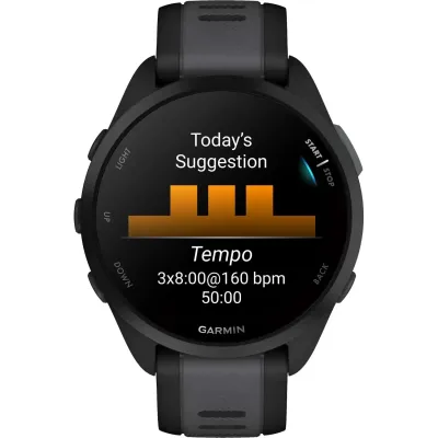 Смарт-годинник Garmin Forerunner 165, чорний/сланцево-сірий силіконовий ремінець - 6 Смарт-годинник Garmin Forerunner 165, чорний/сланцево-сірий силіконовий ремінець - 6 - Robinzon.ua