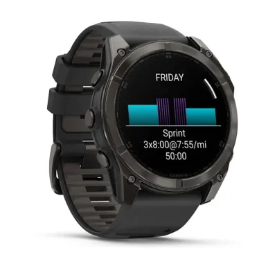 Смарт-годинник Garmin Fenix 8 – 51 мм, AMOLED Sapphire, титан з DLC-покриттям Carbon Gray і силіконовим ремінцем чорного/сірого кольору - 2 Смарт-годинник Garmin Fenix 8 – 51 мм, AMOLED Sapphire, титан з DLC-покриттям Carbon Gray і силіконовим ремінцем чорного/сірого кольору - 2 - Robinzon.ua