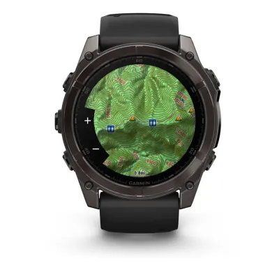 Смарт-годинник Garmin Fenix 8 – 51 мм, AMOLED Sapphire, титан з DLC-покриттям Carbon Gray і силіконовим ремінцем чорного/сірого кольору - 5 Смарт-годинник Garmin Fenix 8 – 51 мм, AMOLED Sapphire, титан з DLC-покриттям Carbon Gray і силіконовим ремінцем чорного/сірого кольору - 5 - Robinzon.ua