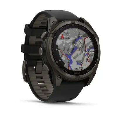 Смарт-годинник Garmin Fenix 8 – 47 мм, Solar Sapphire, титан з DLC-покриттям Carbon Gray та силіконовим ремінцем чорного/сірого кольору - 2 Смарт-годинник Garmin Fenix 8 – 47 мм, Solar Sapphire, титан з DLC-покриттям Carbon Gray та силіконовим ремінцем чорного/сірого кольору - 2 - Robinzon.ua