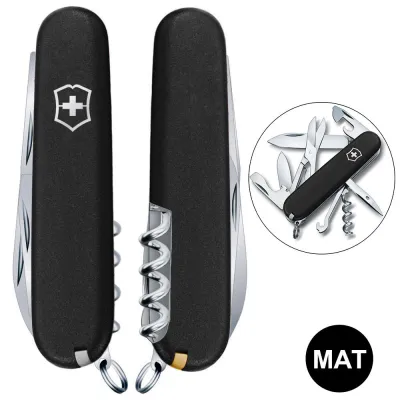 Складаний ніж Victorinox CLIMBER MAT чорний матовий лак 1.3703.3.M0007p - 1 Складаний ніж Victorinox CLIMBER MAT чорний матовий лак 1.3703.3.M0007p - 1 - Robinzon.ua