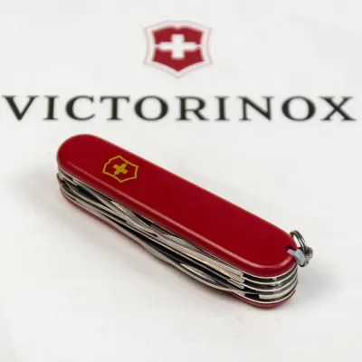 Складаний ніж Victorinox HUNTSMAN MAT червоний матовий лак з жовт.лого 1.3713.M0008p - 4 - Robinzon.ua