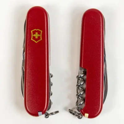 Складаний ніж Victorinox HUNTSMAN MAT червоний матовий лак з жовт.лого 1.3713.M0008p - 6 - Robinzon.ua