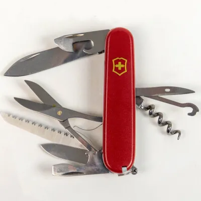 Складаний ніж Victorinox HUNTSMAN MAT червоний матовий лак з жовт.лого 1.3713.M0008p - 7 - Robinzon.ua