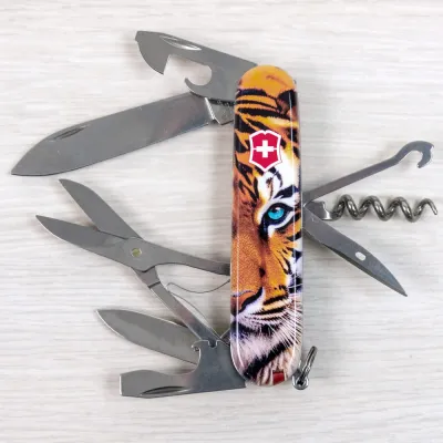 Складаний ніж Victorinox CLIMBER ANIMAL Тигр 1.3703.F1030pw - 7 Складаний ніж Victorinox CLIMBER ANIMAL Тигр 1.3703.F1030pw - 7 - Robinzon.ua