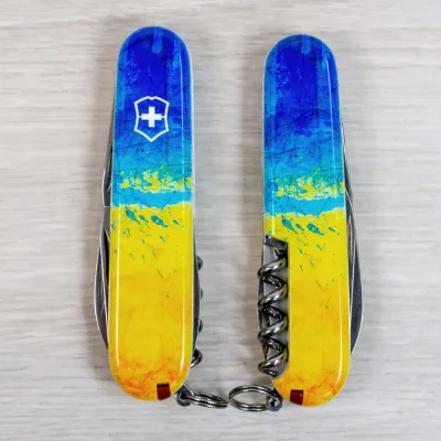 Складаний ніж Victorinox SPARTAN UKRAINE Жовто-синій малюнок 1.3603.7.T3100pw - 6 - Robinzon.ua