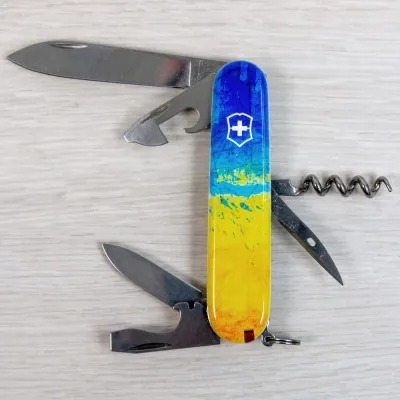 Складаний ніж Victorinox SPARTAN UKRAINE Жовто-синій малюнок 1.3603.7.T3100pw - 7 - Robinzon.ua