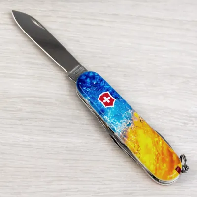 Складной нож Victorinox SPARTAN UKRAINE Желто-синие брызги 1.3603.7.T3160pw - 7 - Robinzon.ua