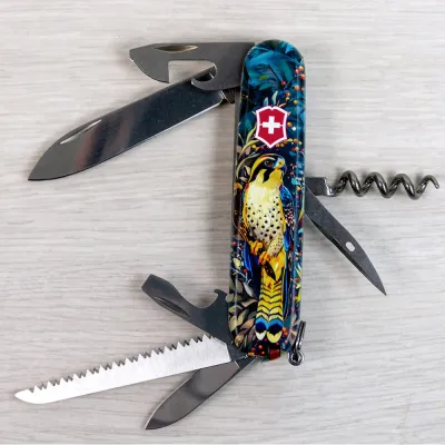 Складной нож Victorinox CAMPER UKRAINE Величественный Сокол 1.3613.3.T3180pw - 7 - Robinzon.ua