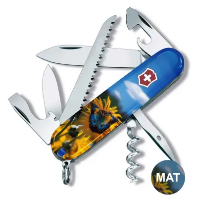 Складной нож Victorinox CAMPER UKRAINE Подсолнечники и бабочка 1.3613.7.T3200pw - 1 - Robinzon.ua