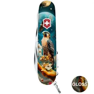 Складной нож Victorinox CLIMBER UKRAINE Сокол-защитник 1.3703.3.T3210pw - 2 - Robinzon.ua