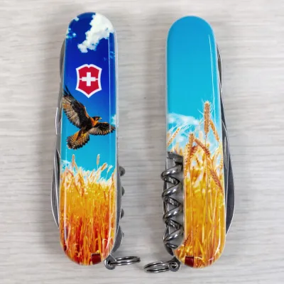 Складной нож Victorinox CLIMBER UKRAINE Свободный Сокол 1.3703.7.T3230pw - 5 - Robinzon.ua