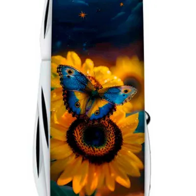 Складаний ніж Victorinox HUNTSMAN UKRAINE Зоряний метелик 1.3713.3.T3240pw - 2 - Robinzon.ua