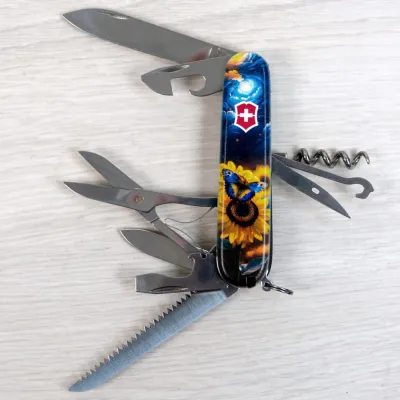 Складаний ніж Victorinox HUNTSMAN UKRAINE Зоряний метелик 1.3713.3.T3240pw - 5 - Robinzon.ua