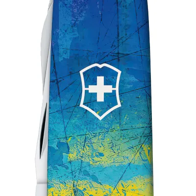 Складаний ніж Victorinox HUNTSMAN UKRAINE Жовто-синій малюнок 1.3713.7.T3100pw - 4 - Robinzon.ua