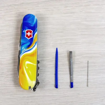 Складной нож Victorinox HUNTSMAN UKRAINE Желто-синие краски 1.3713.7.T3250pw - 8 - Robinzon.ua