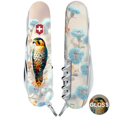 Складной нож Victorinox HUNTSMAN UKRAINE Благородный Сокол 1.3713.7.T3260pw - 3 - Robinzon.ua