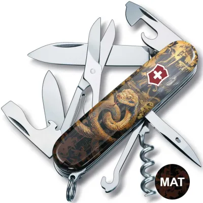Складаний ніж Victorinox CLIMBER ZODIAC Золота дерев'яна змія 1.3703.3.Z4240pk - 1 - Robinzon.ua