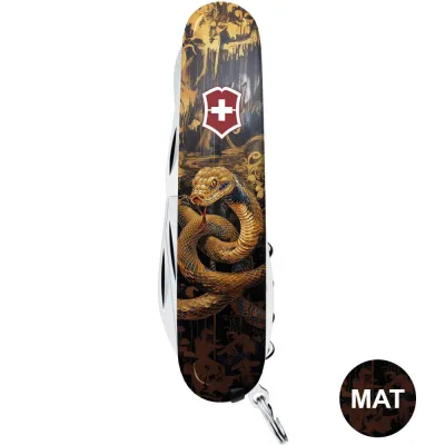 Складаний ніж Victorinox CLIMBER ZODIAC Золота дерев'яна змія 1.3703.3.Z4240pk - 3 - Robinzon.ua