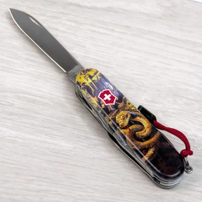 Складаний ніж Victorinox CLIMBER ZODIAC Золота дерев'яна змія 1.3703.3.Z4240pk - 7 - Robinzon.ua