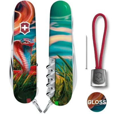 Складаний ніж Victorinox HUNTSMAN ZODIAC Барвиста кобра 1.3713.3.Z4290pk - 2 - Robinzon.ua