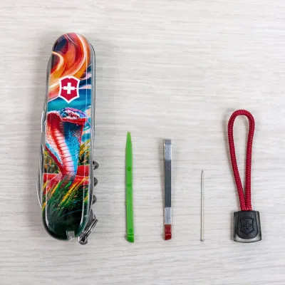 Складаний ніж Victorinox HUNTSMAN ZODIAC Барвиста кобра 1.3713.3.Z4290pk - 8 - Robinzon.ua