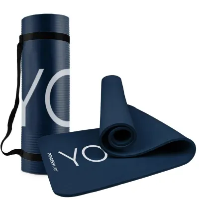 Коврик для йоги и фитнеса PowerPlay 4151 NBR PERFORMANCE MAT (183*61*1.2 см.) Синий - Robinzon.ua