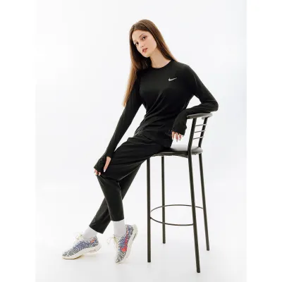 Жіночий Лонгслів Nike W NK DF ELEMENT CREW Чорний L (7dCU3277-010 L) - Robinzon.ua