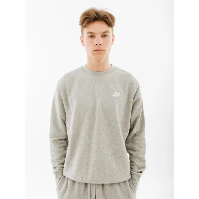 Чоловіча Світшот Nike CLUB CRW BB Сірий 2XL (7dBV2662-063 2XL) - Robinzon.ua