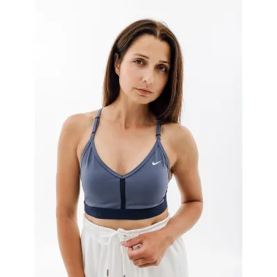 Женский Топ Nike W NK INDY BRA V-NECK  Синий XS (7dCZ4456-491 XS) - Robinzon.ua