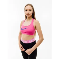 Женский Топ Nike W NK SWSH LS HBR BRA Розовый S (7dFN2898-605 S) - Robinzon.ua