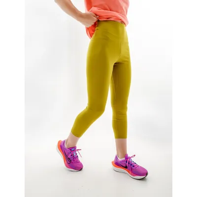 Женские Леггинсы Nike W NK ONE DF HR CROP TGHT  Хаки L (7dDM7276-390 L) - Robinzon.ua