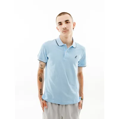 Чоловіча Футболка AUSTRALIAN 2-STRIPE PIQUE' POLO S-FIT Блакитний XL (7dLSUPO0004-440 XL) - Robinzon.ua