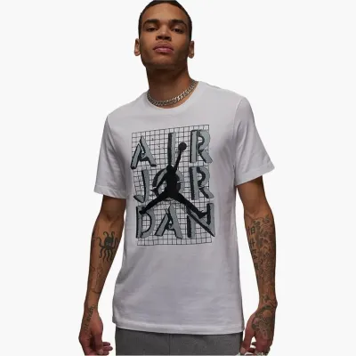 Чоловіча Футболка JORDAN M J BRAND JM STACK SS CREW Білий 2XL (7dFN5978-100 2XL) - Robinzon.ua