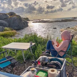 Крісло розкладне Uquip Sidney Blue/Grey (244003) - Robinzon.ua