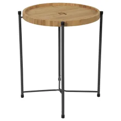 Стіл Bo-Camp Carnaby M 32x32 cm Bamboo Brown (1404322) - Robinzon.ua