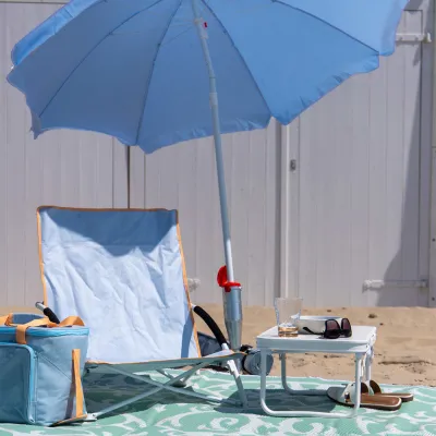 Крісло розкладне Bo-Camp Saint-Malo Pastel Blue (1204801) - Robinzon.ua