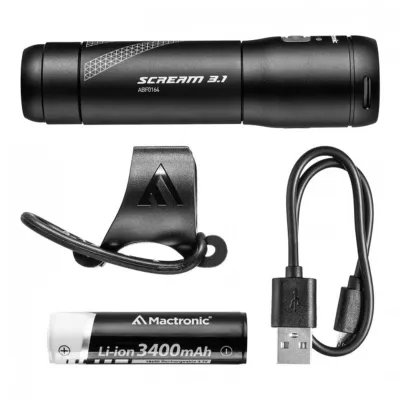 Ліхтар велосипедний передній Mactronic Scream 3.1 (1000 Lm) USB Rechargeable (ABF0164) - Robinzon.ua