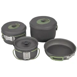 Набір посуду Bo-Camp Explorer 4 Pieces 19 Hard Anodized Grey/Green (2200241) - Robinzon.ua