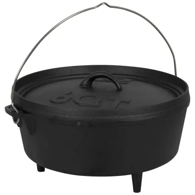 Казан з кришкою Bo-Camp Dutch Oven Cast Iron 31 cm / 5 L Black (2122410) - Robinzon.ua