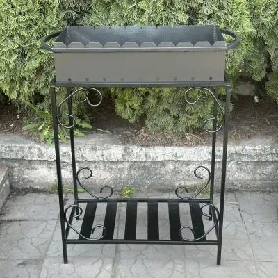 Мангал Mzavod Гефест на 9 шампуров 4мм на дровнице - Robinzon.ua