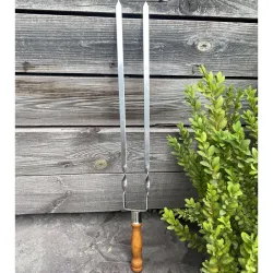 Двойной шампур Mzavod с деревянной ручкой 630х12х3мм светлый Двойной шампур Mzavod с деревянной ручкой 630х12х3мм светлый - Robinzon.ua