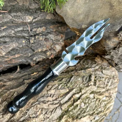 Вилка Mzavod з дерев'яною ручкою для зняття м'яса 280х2мм чорна - Robinzon.ua